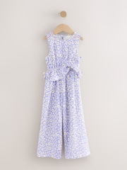 Lilac Purple Floral Top and Wide Leg Trousers Set (3-16yrs) - Image 6 of 9