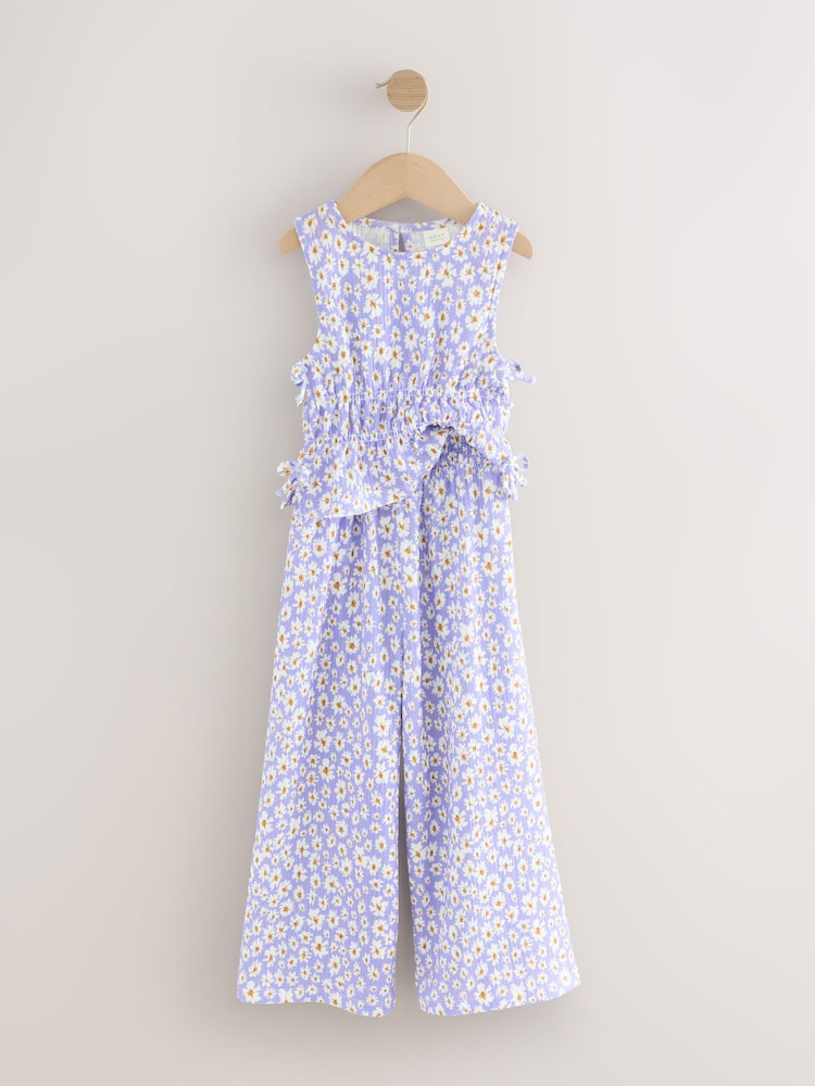 Lilac Purple Floral Top and Wide Leg Trousers Set (3-16yrs) - Image 6 of 9