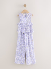 Lilac Purple Floral Top and Wide Leg Trousers Set (3-16yrs) - Image 7 of 9