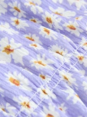 Lilac Purple Floral Top and Wide Leg Trousers Set (3-16yrs) - Image 9 of 9