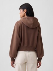 Gap Brown Vintage Soft Oversized Logo Zip-Up Hoodie - Image 2 of 4