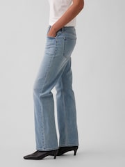 Gap Light Wash Mid Rise Relaxed Straight Jeans - Image 3 of 5
