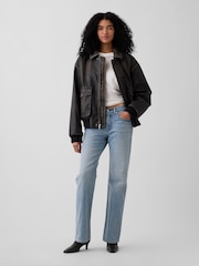 Gap Light Wash Mid Rise Relaxed Straight Jeans - Image 4 of 5