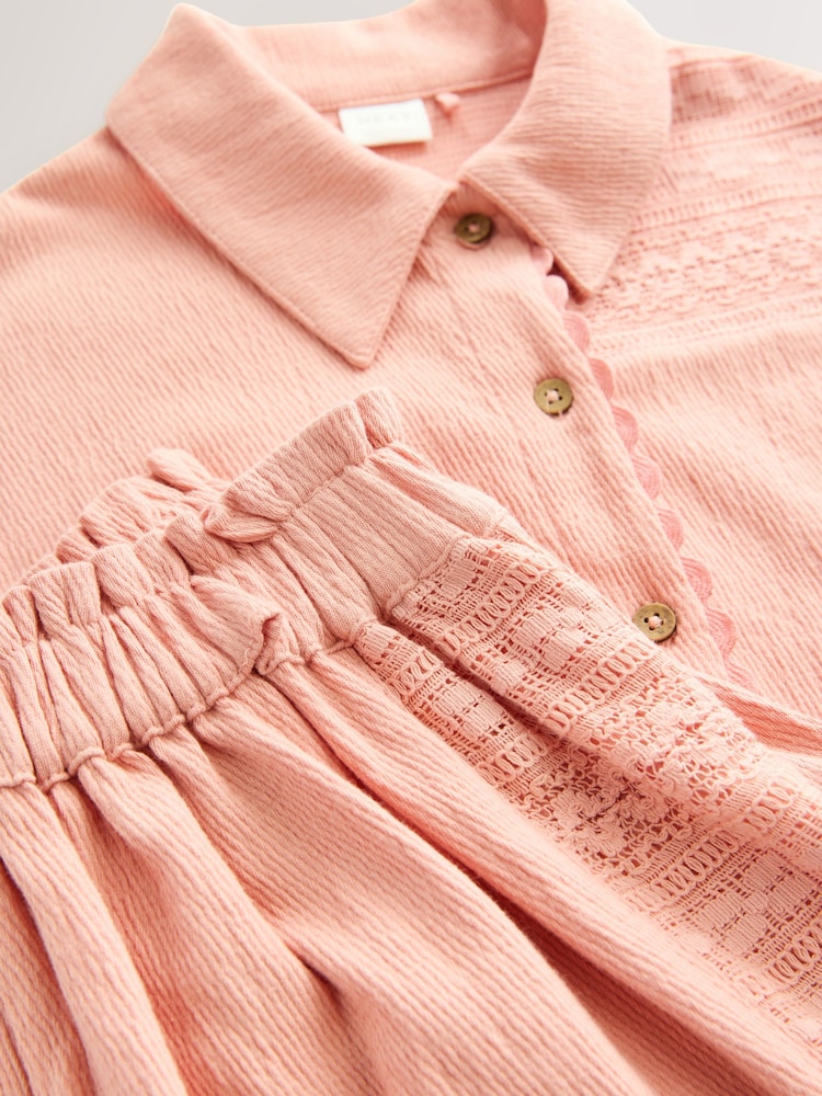 Pink Crochet Applique Shirt And Short Set (3-16yrs) - Image 10 of 10