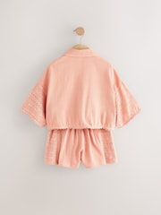 Pink Crochet Applique Shirt And Short Set (3-16yrs) - Image 7 of 10