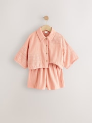 Pink Crochet Applique Shirt And Short Set (3-16yrs) - Image 8 of 10