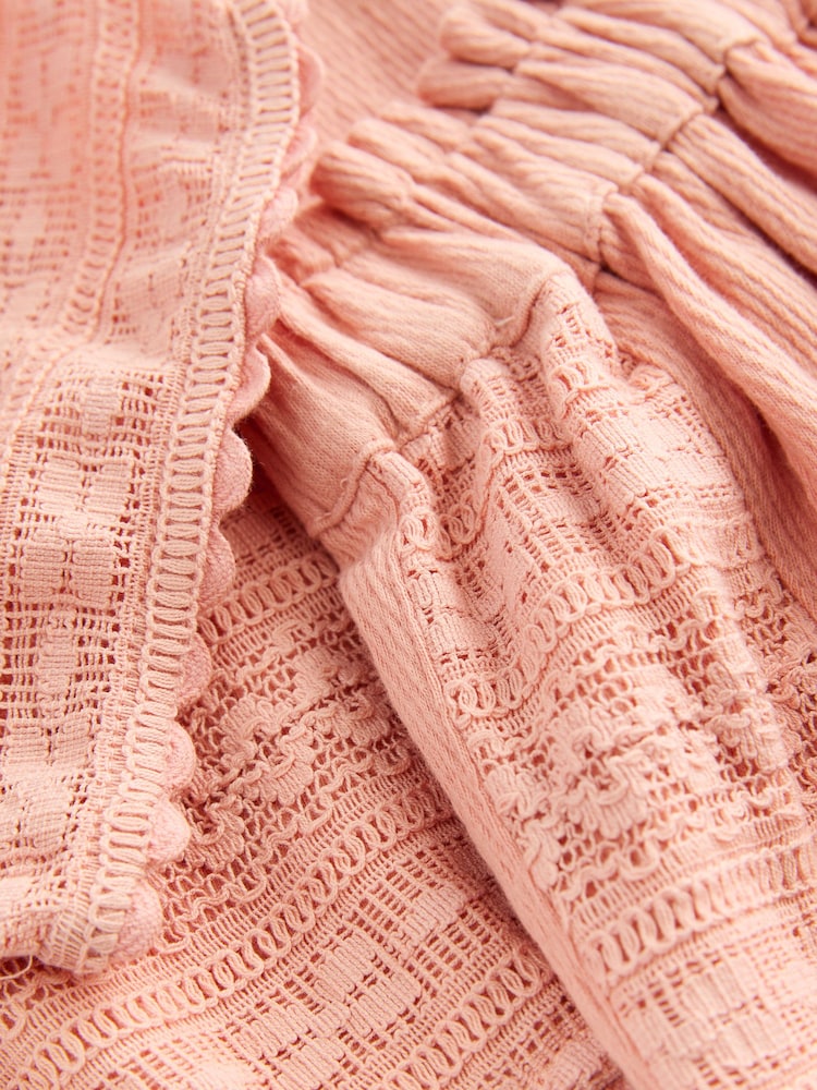 Pink Crochet Applique Shirt And Short Set (3-16yrs) - Image 9 of 10