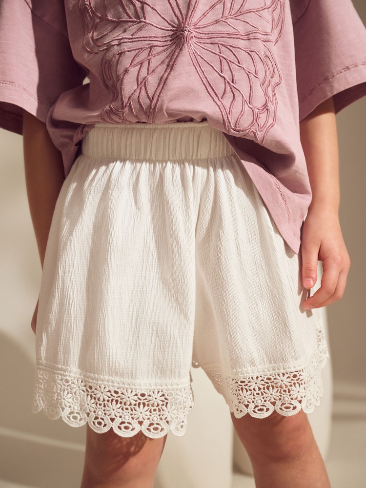 Dusky Purple Butterfly T-Shirt And Textured Shorts Set (3-16yrs) - Image 4 of 4