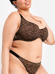 Curvy Kate Leopard Print Cool Cat Scooped Multiway Balcony Bra - Image 1 of 7