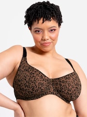 Curvy Kate Leopard Print Cool Cat Scooped Multiway Balcony Bra - Image 2 of 7