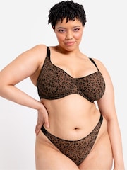 Curvy Kate Leopard Print Cool Cat Scooped Multiway Balcony Bra - Image 4 of 7
