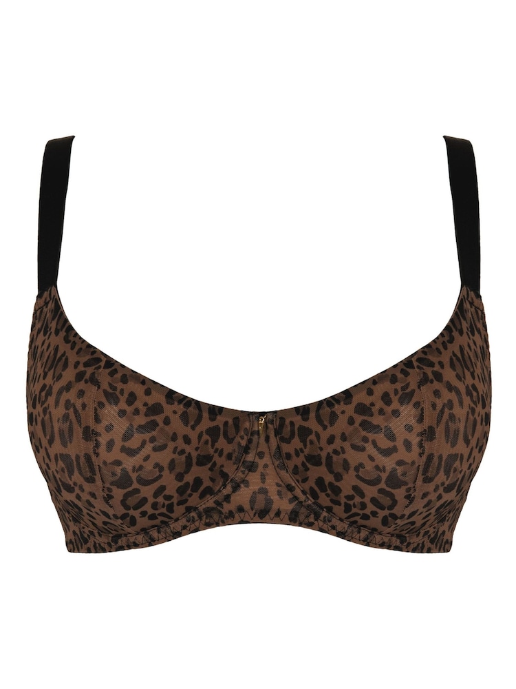 Curvy Kate Leopard Print Cool Cat Scooped Multiway Balcony Bra - Image 7 of 7