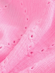 Pink Broderie Textured Shirt And Shorts Set (3-16yrs) - Image 8 of 9