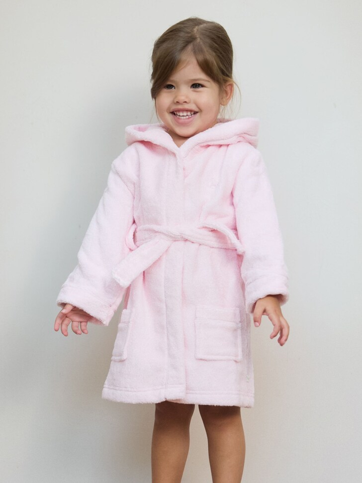 The Little Tailor White Towelling 100% Cotton Bath Robe