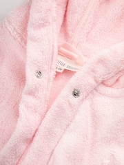 The Little Tailor Pink Towelling 100% Cotton Bath Robe - Image 7 of 7