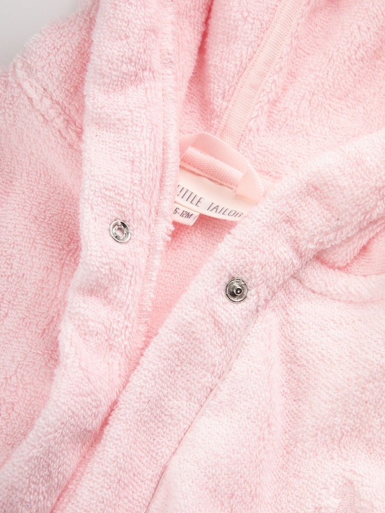 The Little Tailor Pink Towelling 100% Cotton Bath Robe - Image 7 of 7 The Little Tailor Pink Towelling 100% Cotton Bath Robe - Image 7 of 7