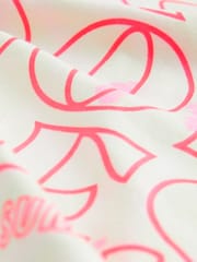 Multi Pink 100% Cotton T-Shirt And Cycling Shorts Set (3-16yrs) - Image 5 of 5