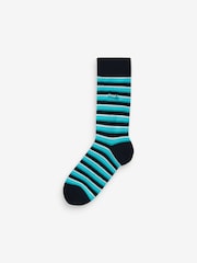 Pringle Blue Fashion Stripe Crews Socks - Image 4 of 11