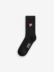 Caroline Gardner Blue Signature Heart Crew Socks - Image 3 of 11