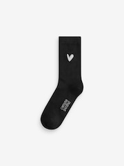 Caroline Gardner Blue Signature Heart Crew Socks - Image 4 of 11