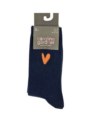 Caroline Gardner Blue Signature Heart Crew Socks - Image 7 of 11