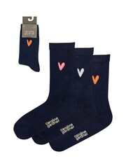 Caroline Gardner Blue Signature Heart Crew Socks - Image 9 of 11