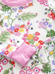 Ecru Cream Cath Kidston Miffy Floral Pyjamas 1 Pack - Image 3 of 4