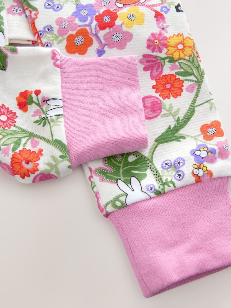 Ecru Cream Cath Kidston Miffy Floral Pyjamas 1 Pack - Image 4 of 4