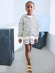 Stripe 100% Cotton Zip Through Hoodie (3-16yrs) - Image 1 of 4