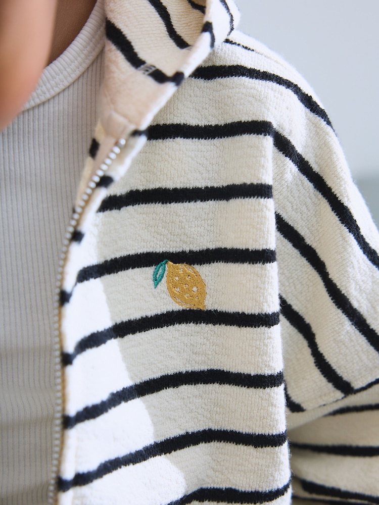 Stripe 100% Cotton Zip Through Hoodie (3-16yrs) - Image 2 of 4