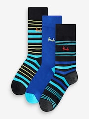 Pringle Black Fashion Multi Stripe Crew Socks 3 pack - Image 1 of 4