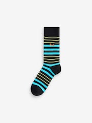 Pringle Black Fashion Multi Stripe Crew Socks 3 pack - Image 4 of 4