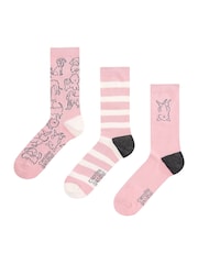 Caroline Gardner Pink Funny Dog Crew Socks - Image 1 of 8