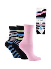 Черный - Pringle Fashion Stripe Crew Socks 3 pack - Изображение 12 из 12