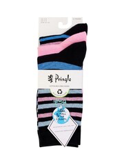 Черный - Pringle Fashion Stripe Crew Socks 3 pack - Изображение 7 из 12