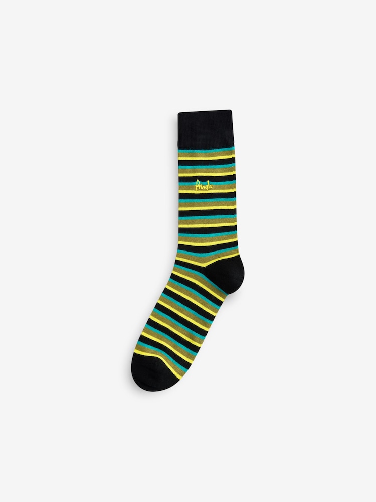 Pringle Black Fashion Stripe Crews Socks - Image 2 of 11