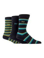 Pringle Black Fashion Stripe Crews Socks - Image 5 of 11