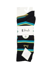 Pringle Black Fashion Stripe Crews Socks - Image 7 of 11