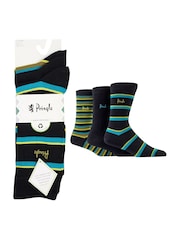 Pringle Black Fashion Stripe Crews Socks - Image 8 of 11