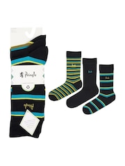 Pringle Black Fashion Stripe Crews Socks - Image 9 of 11