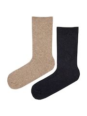 Pringle Blue Textured Knit Boot Socks 2 pack - Image 5 of 10
