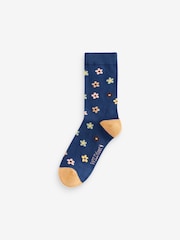 Wild Feet Blue Highland Cow Socks 3 Pack - Image 4 of 4