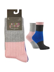Caroline Gardner Charcoal Grey Supersoft Bamboo Leisure Socks 2 pack - Image 4 of 8