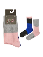 Caroline Gardner Charcoal Grey Supersoft Bamboo Leisure Socks 2 pack - Image 5 of 8