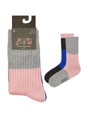 Caroline Gardner Charcoal Grey Supersoft Bamboo Leisure Socks 2 pack - Image 6 of 8