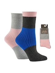 Caroline Gardner Charcoal Grey Supersoft Bamboo Leisure Socks 2 pack - Image 8 of 8