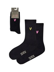 Caroline Gardner Black Supersoft Bamboo Leisure Socks 2 pack - Image 7 of 7