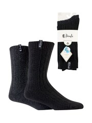 Pringle Black Textured Knit Boot Socks 2 pack - Image 7 of 10
