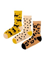 Wild Feet Dark Natural Highland Cow Socks 3 Pack - Image 2 of 7