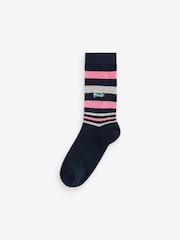 Синий - Pringle Fashion Stripe Crew Socks 3 pack - Image 5 of 12